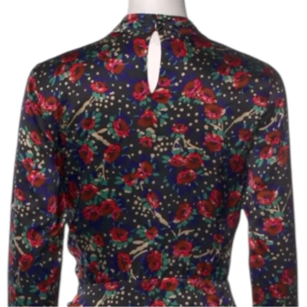 VERONICA BEARD Louella Silk Blend Floral Long Sleeve Romantic Dress Size 2 - Picture 6 of 9